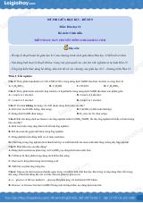 Đề thi giữa kì 1 Hóa 12 Cánh diều - Đề số 9